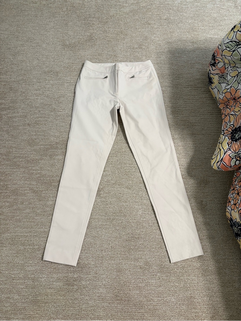 Per Se Cream Straight-Leg Pants